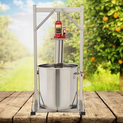 Fruit Wine Press, Manual Stainless Steel Cider Press with Hydraulic for Cider, Grape Wine Making Supplies (36L) - style: 36L