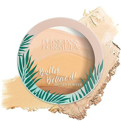 Physicians Formula Murumuru Butter Believe It! Pressed Face Powder, Buildable Coverage with Creamy Finish, Enriched with Amazonian Butters – Translucent - color: Murumuru Translucent