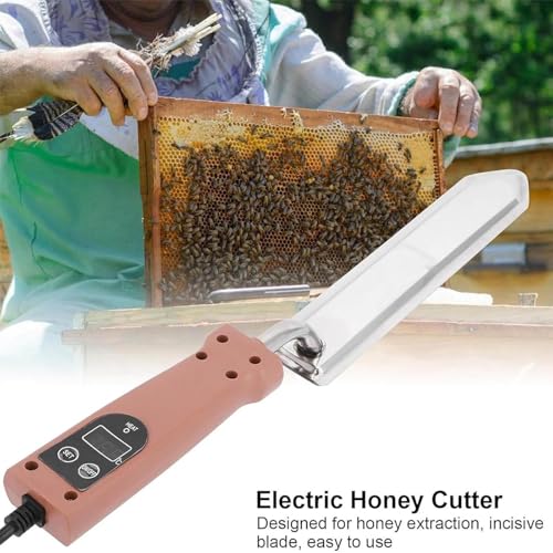 Stainless Steel Electric Honey Cutter, Adjustable Electric Honey Uncapping Knife with Temperature Control(50-180℃/122-356 ℉)