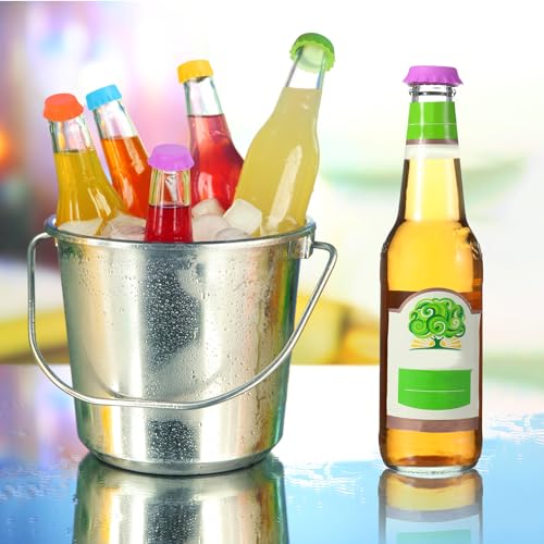 120 PCS Silicone Rubber Bottles Caps, 8 Colors Reusable Beer Caps for Home Brewing Beer, Soft Drink, Wine Bottle, Beers Bottle, Soda Bottles Kitchen Gadgets