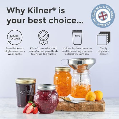 KILNER Stainless Steel Straining Funnel, 1 EA