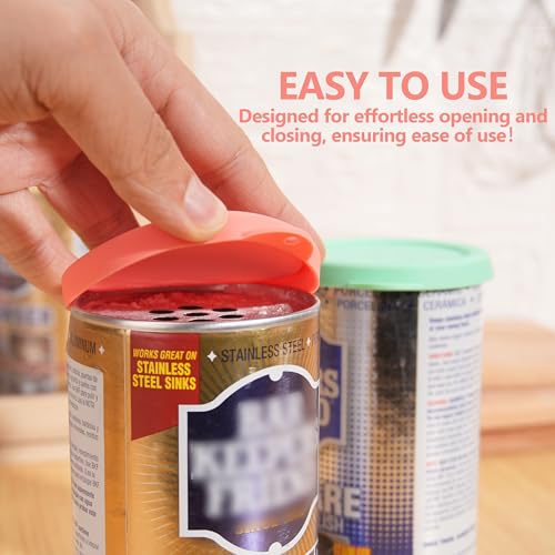 Silicone Powder Cleanser Lids Compatible with Bar Keepers Friend 12 oz & 21 oz Silicone Cover fit for Comet, Ajax Powder Cleanser to Keep Dry, 1 Packs, Red - color: Red