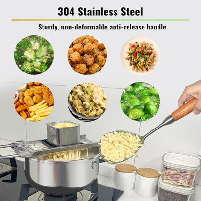 Spaetzle Maker, Premium Grade Stainless Steel Spaetzle Press and Spider Strainer, Efficient Homemade Spaetzle and Knoepfle, Dishwasher Safe Spaetzle Noodle Maker for Pots Up to 30 CM - style: Spaetzle Maker and Spider Strainer