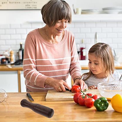 Healifty Wooden Pestle Garlic Masher 6.88" Ergonomic Grinder Rod | Natural timber muddler for sauces. Compact manual pounder fits stone bowls for effortless food crushing daily