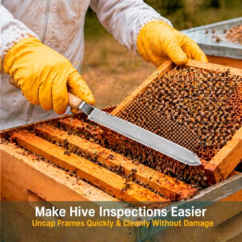 SunVara Honey Bucket with Gate 5 Gallon Kit - Stainless Steel Double Layer Strainer, Honey Scrapper Tool Beekeeping Equipment, Honey Extractor Equipment, Bee Supplies