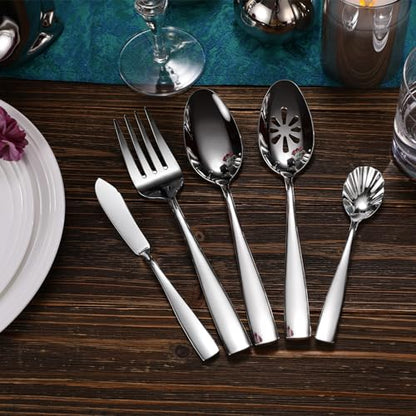 KEAWELL Premium 4-Piece 7" Louis Butter Knives, 18/10 Stainless Steel, Dishwasher Safe (Silver, Louis)