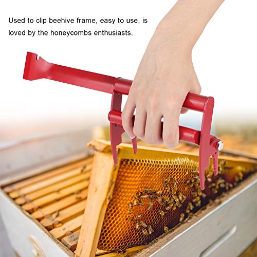 Stainless Steel Bee Colony Frame Holder | Lifter & Grip Tool for Easy Frame Removal | Guards Beekeepers from Stings | Dual Function Clamp & Cutter