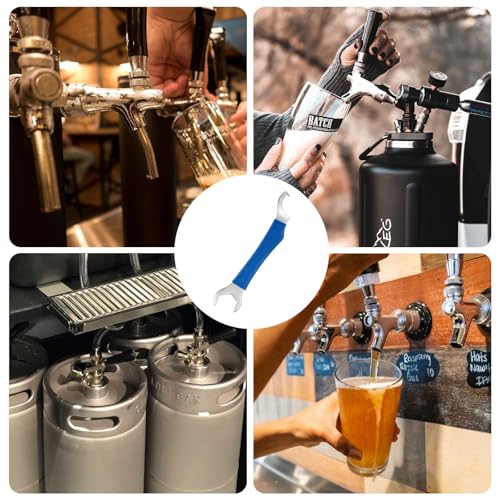 1PCS Beer Tap Faucet Wrench, Kegerator Faucet Beer Tap Wrench Tool, Home brewing wrench for Kegerator Tower Tap and Keg Couplers Hex Nut