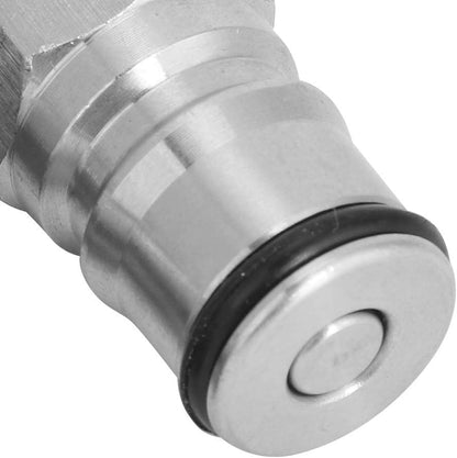 Homebrew 304 Stainless Steel Corny Keg 1/4’’ BSP Ball Lock Post Bulkhead With Poppets With Male NPT Hex Nipple, 19/32"-18 Gas/Liquid Corny Keg Adapter (Gas) - size: Gas