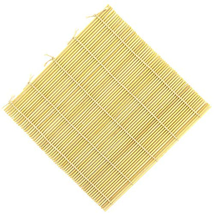 BambooMN 6X Natural Bamboo Sushi Making Rolling Mats 9.5" x 9.5", 100% Bamboo Mats - color: Natural, size: 9 Inch x 9 Inch