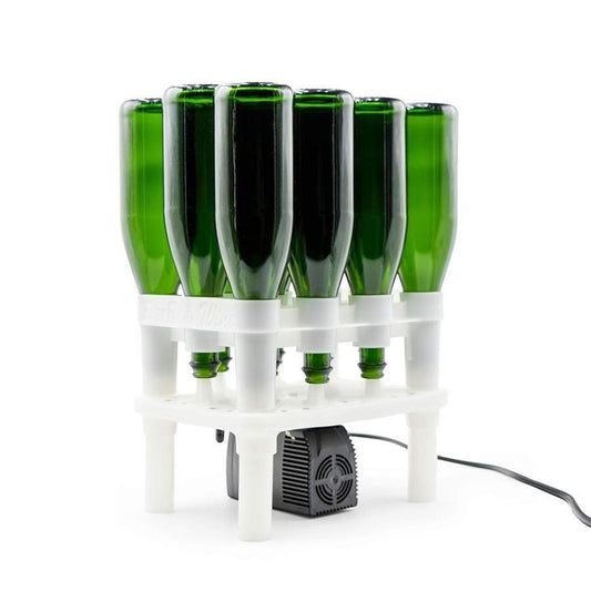 FastWasher 12 Beer Bottle Washer and Wine Bottle Cleaner | BOTTLES & RACKS NOT INCLUDED | General Purpose Rinser | Cleaner and Sanitizer System, Easy to Assemble - size: 12 Bottle Rack