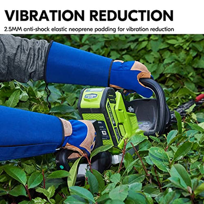 Vgo... Gardening Gloves Unisex,Safety Work Gloves,Long Sleeves Gauntlet,Puncture Proof,Touchscreen(Size M,Blue,SL7496) - color: 1 Pair - Blue - Long Cuff, size: Unisex Medium