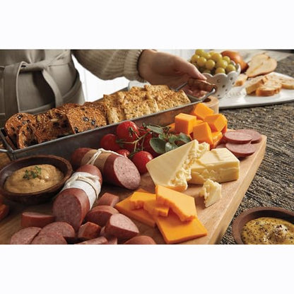 Wisconsin Cheeseman Meat & Cheese Combo Gift Basket Set | Italian, Original & Garlic Summer Sausages, Colby, Brick, Sharp Cheddar & Monterey, Charcuterie Boards Fathers Day
