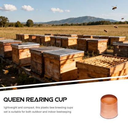 GALPADA 2000pcs Queen Rearing Cups and Mini Hive Plastic Incubator Set for Beekeeping Cell Cultivation with Bee Queen Grafting Tools, 0.4 Inch Breeding Kit for Apiary Management