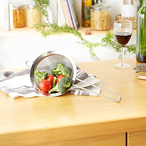 RSVP International Endurance Kitchen Collection, Stainless Steel Fine Mesh Conical Sieve/Colander, Multi-Purpose for Cooking, Baking, Loose Leaf Tea, Bar Strainer Cocktails, 6.25-Inch - size: 6-1/4-Inch