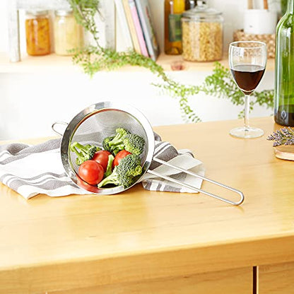 RSVP International Endurance Kitchen Collection, Stainless Steel Fine Mesh Conical Sieve/Colander, Multi-Purpose for Cooking, Baking, Loose Leaf Tea, Bar Strainer Cocktails, 6.25-Inch - size: 6-1/4-Inch