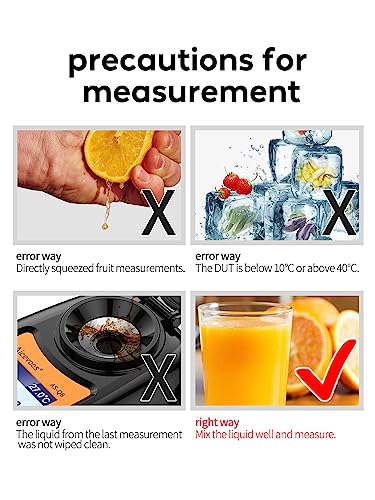 Digital Sugar Brix Refractometer brix Meter Automatic Temperature Compensation Range 0-35%，±0.2% Precision, Perfect for Fruits, Juices, Vegetables, Drinks and Coffee