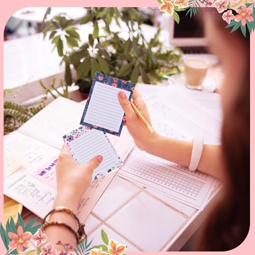Chiisong 12 Pieces Flower Theme Sticky Notes Flower to Do List 3x4 Inch Floral Memo Pads for Floral Gift Adhesive Notepads for Office Home School Party Supplies Birthday Gift, 12 Styles - style: Flower Style