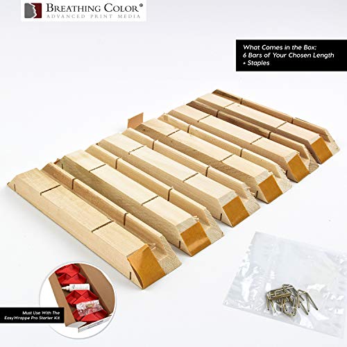 Kiln-Dried, EasyWrappe Pro 1.75" - 20", 6pk DIY Gallery Wrap System with Easy Assembly and Uncomplicated Canvas Stretching Setup Create Artwork in Minutes That Rivals Professional Gallery Wraps - size: 20" - 6 Pack