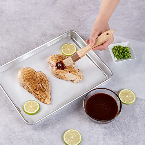 Restaurantware Pastry Tek 8.4 Inches Buttering Brush 1 Boar Bristles Pastry Brush - Hardwood Handle Built-In Hanging Hole Wood Basting Brush Sturdy Ferrule For Glazing And Basting - size: 8 1/2"