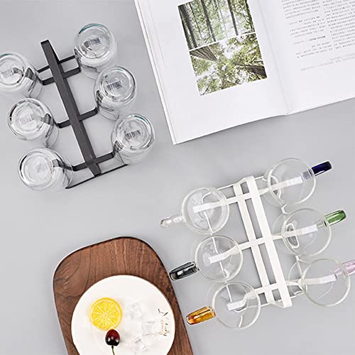 Glass Cup Drying Rack, Nordic Style Wine Glass Drying Rack, Coffee Cup Holder, Water Bottle Organizer Metal Stand, Suitable for Home, Office, Kitchen, Black - color: Black