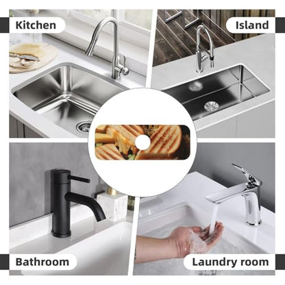 Cheese Sandwiches Splash Guard Mat For Kitchen Sink, Super Absorbent Fast Drying Faucet Mat Draining Mat Sink Gadgets Behind Faucet Sinkmat For Kitchen And Bathroom 15"X5.5"