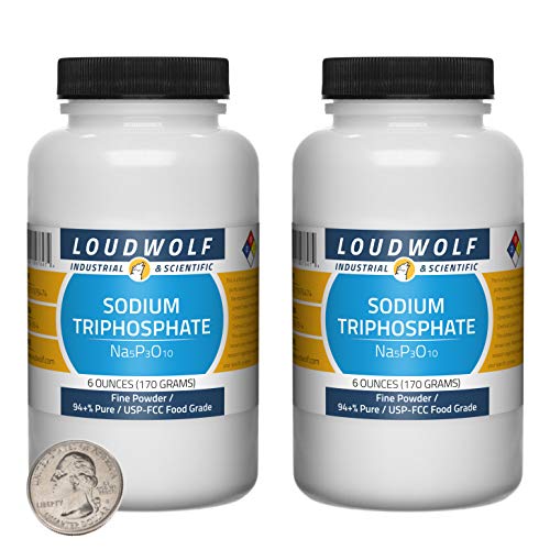 Sodium Triphosphate / 12 Ounces / 2 Bottles / 94+% Pure USP-FCC Food Grade/Fine Powder - size: 12 Ounces in 2 Bottles