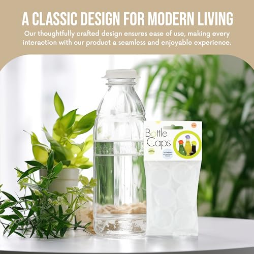 Linden Sweden Bottle Cap Covers - Reusable Plastic Soda and Beer Bottle Caps to Prevent Drink Spillage - Dishwasher Safe - Made In Sweden - Set of 10-3.25W x 6H Inches - size: 10 Piece