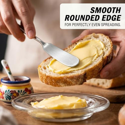 Butter Spreader Knives Set of 5, 304 Stainless Steel Butter Knife Set, Dishwasher Safe Cheese Spreaders for Charcuterie, Jam and Cream Cheese