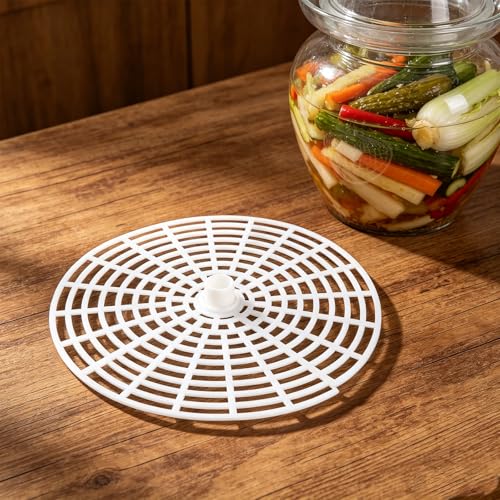 2pcs Pickles Jar Weight Press Tool - Mesh Jar Press Plate for Fermentation Food - Pickle Tool for Fermentation Vegetable Canning Supplies 20cm/7.8'' - size: 20.00X20.00X1.50CM