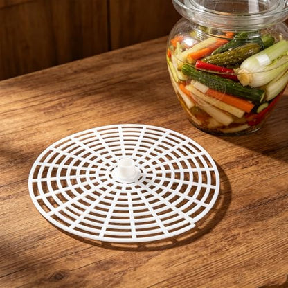 2pcs Pickles Jar Weight Press Tool - Mesh Jar Press Plate for Fermentation Food - Pickle Tool for Fermentation Vegetable Canning Supplies 20cm/7.8'' - size: 20.00X20.00X1.50CM
