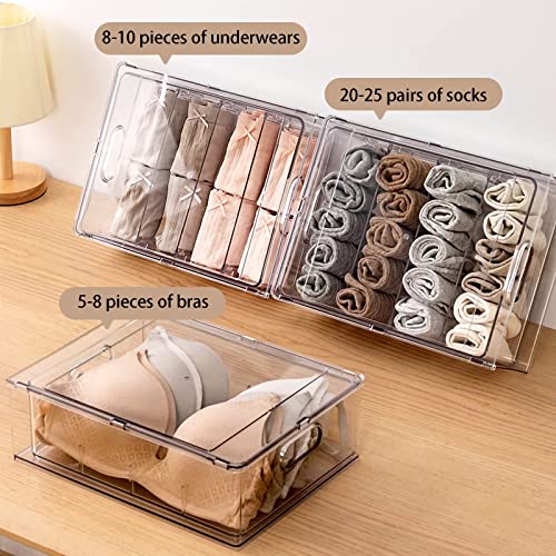 MANO 2Pack Clear Fridge Drawers Pull Out Stackable Refrigerator Drawer Organizer Bins Pantry Storage Box Plastic Food Containers for Kitchen Bathroom Office Closet (X-Large) - style: 2L