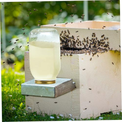 5Pcs Bee Water Feeder Lids Sturdy Beehive Watering Device Reusable Bee Watering Station for Easy Access Essential Beekeeping Tool for Hive Entrance