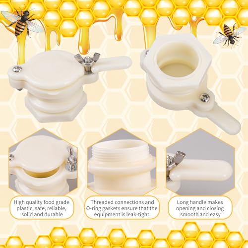 3/5 Pack Honey gate Valve for 5 Gallon Bucket bee hive gate valves for Honey Bucket Honey Extractor Tap Beekeeping Supplies