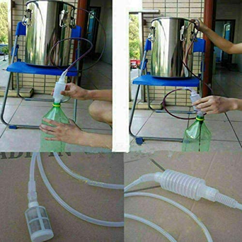 Syphon Tube for Brewing, Homemade Brew Syphon Tube Pipe Hose Wine Beer Making Tool Kit For Home Brew Wine Beer Making Siphon Filter Plastic Soft Tube - 6.6 ft/2 meters (White)