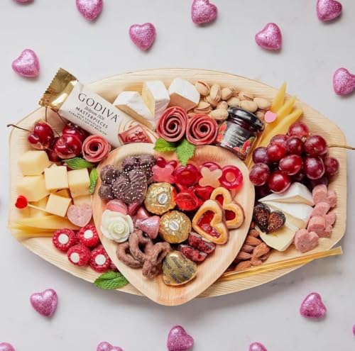 Charity Leaf Disposable Palm Leaf 13" x 9" Trays (10 pieces) Bamboo Like Serving Platters, Disposable Boards, Eco-Friendly Dinnerware For Weddings, Catering, Events - color: 10, size: 13x9" Oval