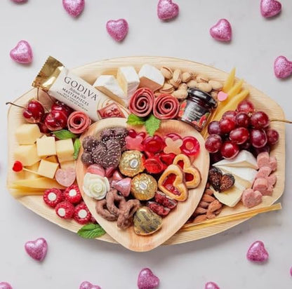 Charity Leaf Disposable Palm Leaf 13" x 9" Trays (10 pieces) Bamboo Like Serving Platters, Disposable Boards, Eco-Friendly Dinnerware For Weddings, Catering, Events - color: 10, size: 13x9" Oval