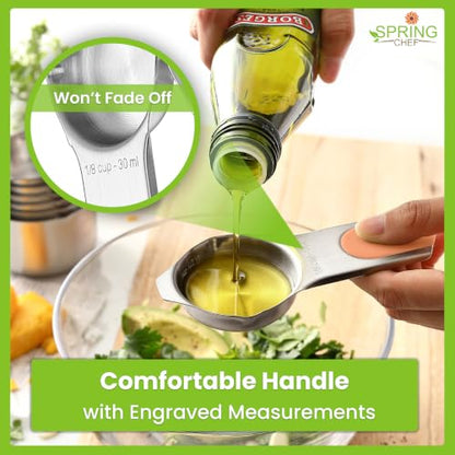 Spring Chef Magnetic Measuring Cups & Spoons Set of 15 - Pastel | Stainless Steel, Patented, BPA Free, Strong Magnets, Heavy Duty - color: Pastel, size: Set of 15