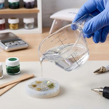 4 Pack Mini Measuring Cups, Clear Plastic 2oz/60ml Small Liquid Measuring Cup with Markings, Shot Glass Measure Pitcher for Espresso, Baking, and Resin