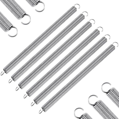 6pcs Extension Springs,0.047"x0.4"x6.5" 304 Stainless Steel Extension Springs with Hook Ends 6.5inch(6, 0.047"x0.4"x6.5") - size: 0.047"x0.4"x6.5"