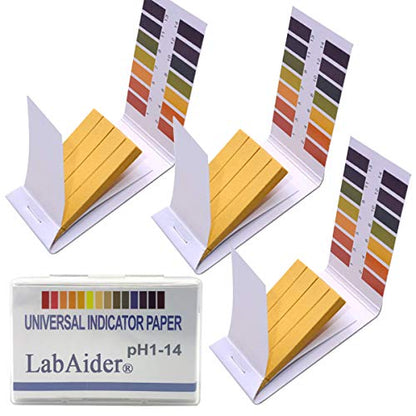 3 Pack pH.1-14 Test Paper Extensive Test Paper Litmus Test Paper 240 Strips pH Test with Storage Case for Saliva Urine Water Soil Testing Pet Food and Diet pH Monitoring (3 Pack with Storage Case) - size: 3 Pack with Storage Case