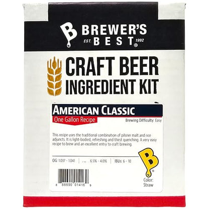 Home Brew Ohio Best One Gallon Home Brew Beer Ingredient Kit (American Classic)