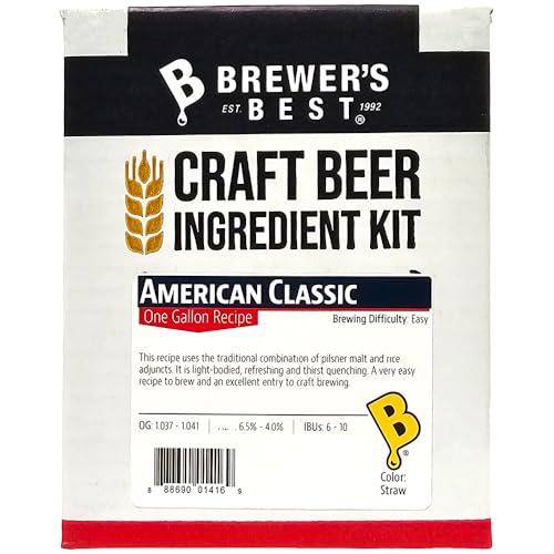 Brewer's Best One Gallon Home Brew Beer Ingredient Kit (American Classic)