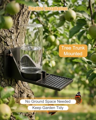 Beehive Beekeeping Water Dispenser for Bees Butterflies Hummingbirds | Bee Watering Station, Wall or Tree Mounted, Black Nest Beekeeper Tools Outside, 2Pcs