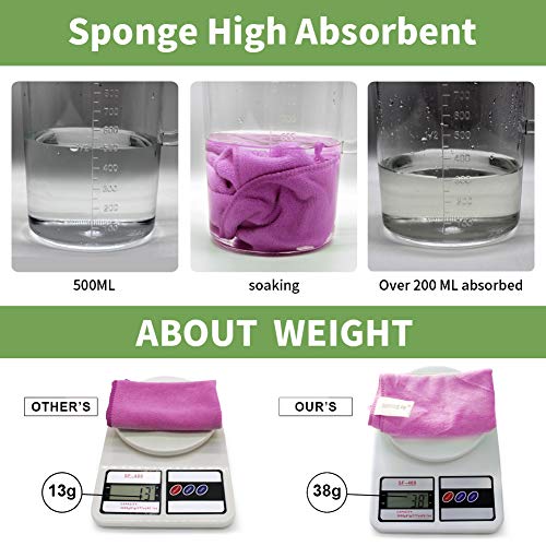 Microfiber Cleaning Cloths, Lint Free Reusable Towels for Kitchen, Glass, Windows, Mirrors, Car Detailing & Household Cleaning, Ultra Absorbent Quick Dry Cleaning Rags, 12" x 12", Purple - color: Purple