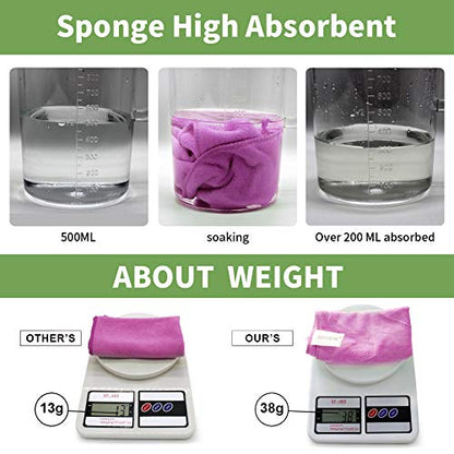 Microfiber Cleaning Cloths, Lint Free Reusable Towels for Kitchen, Glass, Windows, Mirrors, Car Detailing & Household Cleaning, Ultra Absorbent Quick Dry Cleaning Rags, 12" x 12", Purple - color: Purple