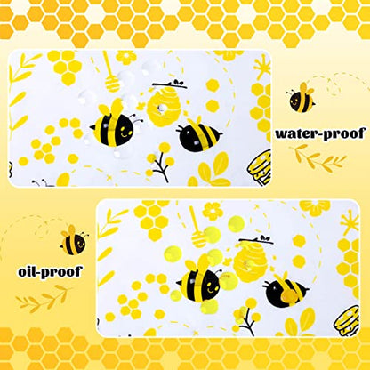 100 Pcs Wax Paper Sheets for Food, Bee Day Wax Paper Sandwich Wrap Deli Wraps, Waterproof Oil-proof Picnic Basket Liners with Bee Pattern for Kitchen - color: Bee