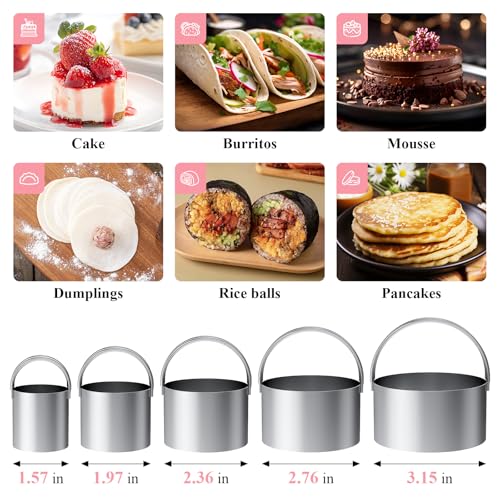 Biscuit Cutter Set, Stainless Steel Flour Sifter, Pastry Cutter, Pastry Scraper and Dough Blender, Flour Sieve for Quick Sifting Cakes and Spices, Professional Baking Dough Tools (4 Set) - size: 4 set sifter