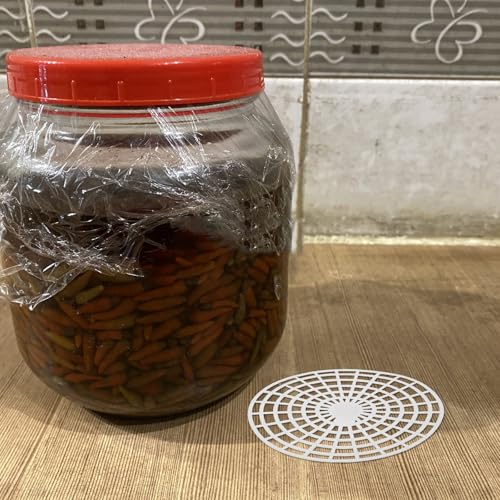 5pcs Plastic Pickling Mesh Plate: 7" Vegetable Fermentation Press for Canning Jars - Fermenting Tamper Tool for Kimchi Sauerkraut Pickled Chili - size: 17.00X17.00X1.50CM