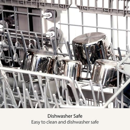 All-Clad Kitchen Accessories Stainless Steel Measuring Cup Set 5 Piece Cookware, Pots and Pans, Dishwasher Safe Silver - size: 5-piece